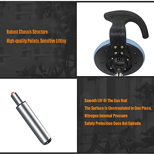 JMYSD Silla De Dentista Médica, Taburete Dental con Reposabrazos De Rotación De 360 ​​Grados, Cuero PU, Taburete De Belleza Ajustable, Silla De Peluquero para Salón,Dark Blue