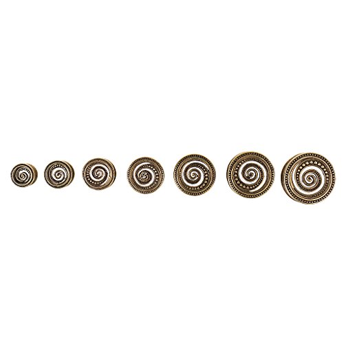 joyMerit Silver Ear Tunnel Expander Camilla Accesorio de Enchufe Acampanado 8-20 Mm - 20mmBronce