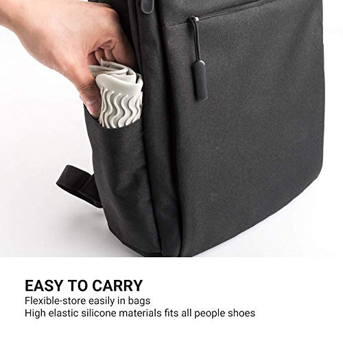 JUDA Cubierta del Zapato Impermeable, Funda de Silicona para Zapatos con Suela Antideslizante, Lavable Cubierta del Zapato Reutilizable Para Días de Lluvia y Nieve (XL (43-47), Gris)