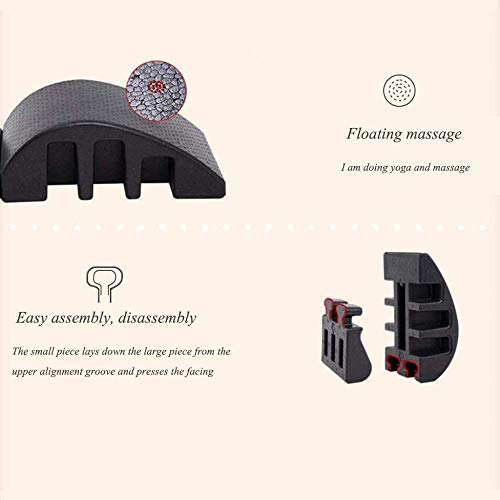 KAIXIN Pilates Cama De Masaje, Órtesis Espinal Pilates Deformidad Espinal Corrección Cervical Espuma De Yoga Corrección De Cifosis Equipo De Fitness Pilates ARC, Negro