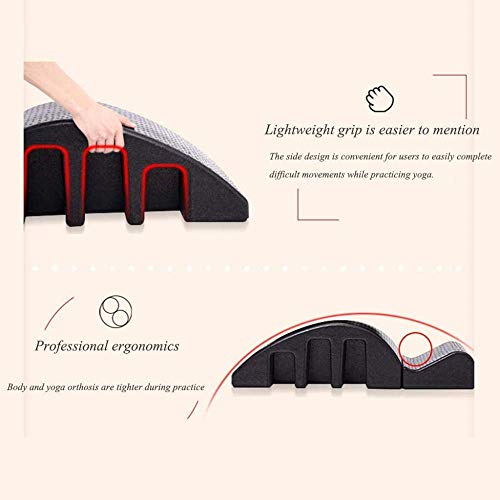 KAIXIN Pilates Cama De Masaje, Órtesis Espinal Pilates Deformidad Espinal Corrección Cervical Espuma De Yoga Corrección De Cifosis Equipo De Fitness Pilates ARC, Negro