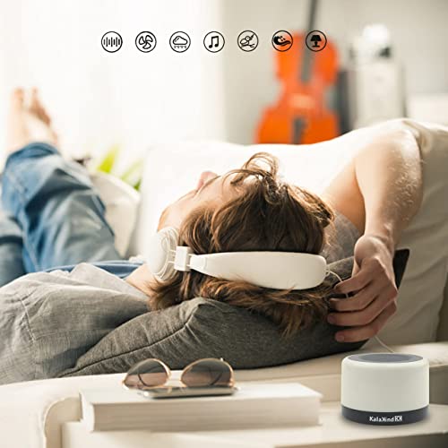 KALAKIND Máquina de Ruido Blanco con 32 Sonidos Ambientales y Luz Led de 7 Colores - Música para Dormir Bien con Temporizador - Adultos, Niños, Bebés y Recién Nacidos