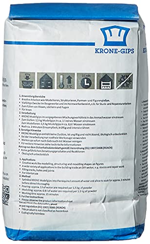 Kars - Yeso para modelado (1,5 kg), color blanco