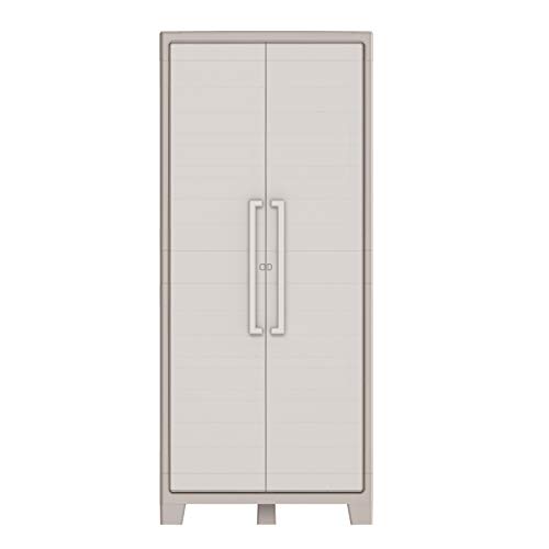 Keter Gullivert Armario escobero, Beige/Arena, 182 x 80 x 44 cm
