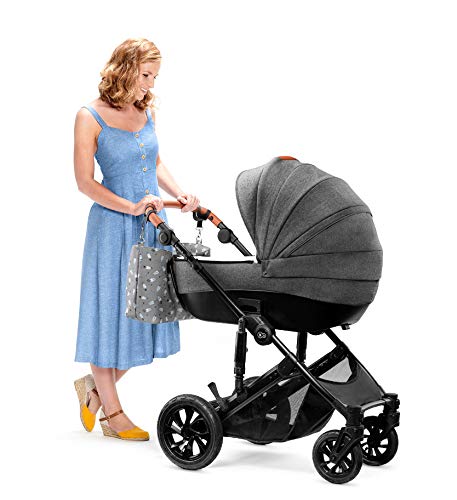 Kinderkraft Carrito Bebé 3 en 1 PRIME 2020, Silla de Paseo, Silla Coche, Gris