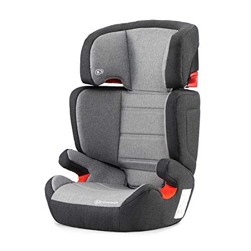 Kinderkraft Silla Coche Isofix JUNIOR FIX, Grupo 2/3, de 15 a 36 Kg, Gris