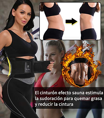 KIWI RATA Faja Reductora Neopreno Cinturón de Sudoración Deporte Transpirable Faja Lumbar Abdominal para Reducir La Cintura, Efecto Sauna Mujer y Hombre