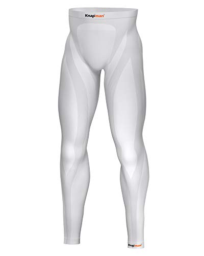 Knapman Zoned - Mallas de compresión para hombre (45 %), color blanco