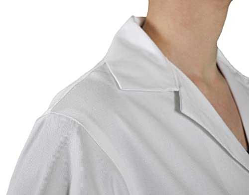 KOKOTT Bata de Laboratorio para Hombres y Mujeres,Hecho de 100% algodón, Adecuado para el Trabajo en el Laboratorio y en Medicina, Estudiantes,Lavable a 90 ° C (54, Damas)