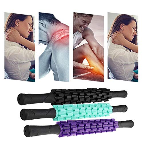 KOLIU Muscle Roller Stick Mascaras más Profundas Herramienta de Rodillo de Masaje Corporal Portátil para el Alivio Dolor Muscular Calambres Estanqueidad Calambre calmante