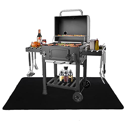 Kovshuiwe Tapete para Barbacoa, Alfombra ignífuga para Barbacoa al Aire Libre de 152*91 cm,Alfombrilla para Barbacoa Estera Resistente,Estera Barbacoa,Esterilla BBQ,Barbacoa Mat