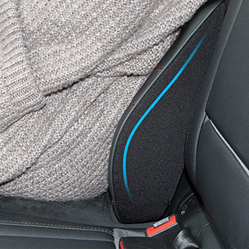 KOYOSO Almohada Lumbar, Cojín Lumbar Coche de Cuero Soporte, Cintura del Ergonomico Espuma de Memoria para el Alivio del Dolor de Espalda Inferior - Negro