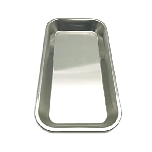 L1YAFYA 10pcs Médico Bandeja quirúrgica Herramientas de Instrumento de Laboratorio Dental Acero Inoxidable Placa Cuadrada Dental