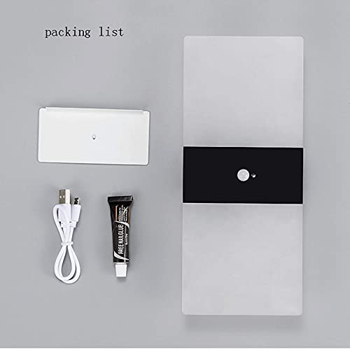 Lámpara de pared con sensor de movimiento, luz nocturna LED inalámbrica a batería, luz de armario para guardar en cualquier lugar, luces de escalera, luces de pared para (iluminación del hogar)