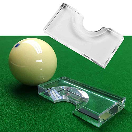 Lantro JS Marcador de Billar, Marcador de posición de Bola, localizador de Billar Transparente, Marcador de posición de Billar, práctico para Equipos Deportivos de Taco,(American 57.2MM)