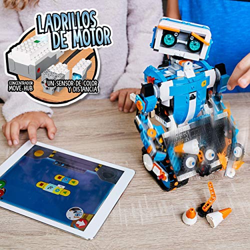 LEGO 17101 Boost Caja de Herramientas Creativas, Codificación para Niños, Set de Robótica, Modelo de Construcción 5en1, Juguete Interactivo con Robot Programable
