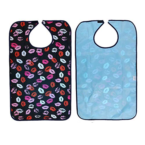 LHKJ Baberos Impermeables, Baberos Reutilizables Impermeables para Adultos, Lavables, para Migas