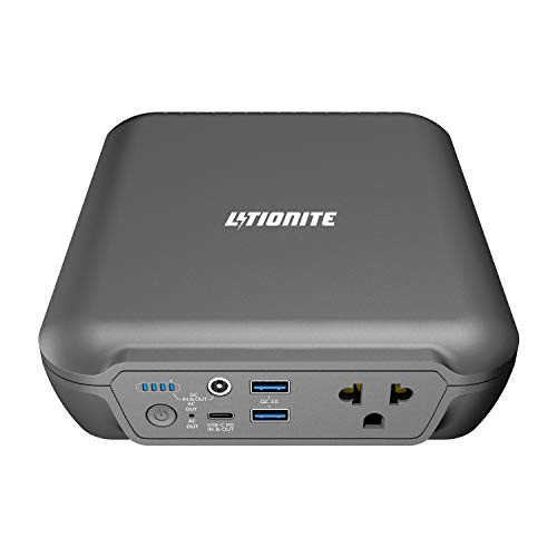 Litionite Raiden 160W / 41600mAh Power Bank/Batería Externa/Generador de energía portátil - 1x Toma eléctrica - 1x USB - 1x PD 100W Type-C - Cargador de Smartphone/Tablet/Drone/PC/Ordenador/CPAP/TV