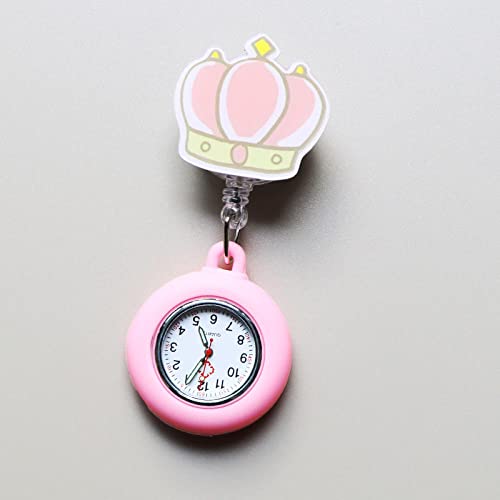 LLRR Reloj de Silicona Unisex para médicos,Reloj de Silicona retráctil Luminoso, formulario de Examen electrónico para Estudiantes-Rojo 136,Relojes Bolsillo Médico