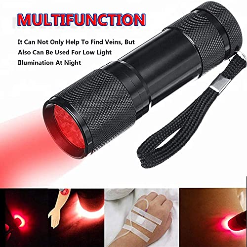 Localizador Venas FáCil Usar, Luz VisualizacióN Venas Luz Roja no DañA El Cuerpo, Mano Localizador Venaspara IV y VenopuncióN En Varias Pieles,Azul