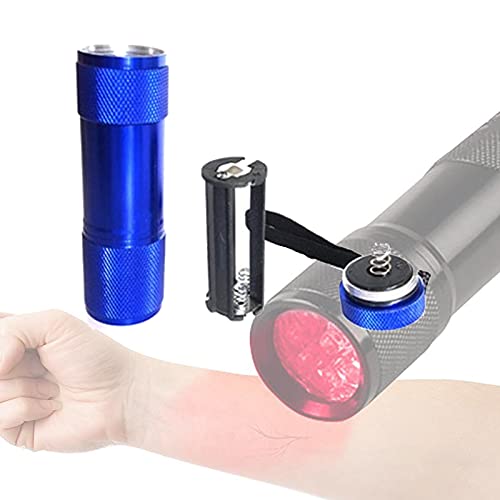 Localizador Venas FáCil Usar, Luz VisualizacióN Venas Luz Roja no DañA El Cuerpo, Mano Localizador Venaspara IV y VenopuncióN En Varias Pieles,Azul