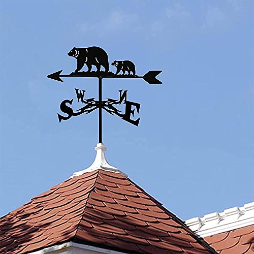 LUOQI Metal WeatherVane al Aire Libre de Acero Inoxidable de Acero Inoxidable Paleta Patio Viento dirección Viento indicador de dirección de la Granja jardín Gazebo Decoraciones-gorrión