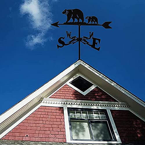 LUOQI Metal WeatherVane al Aire Libre de Acero Inoxidable de Acero Inoxidable Paleta Patio Viento dirección Viento indicador de dirección de la Granja jardín Gazebo Decoraciones-gorrión