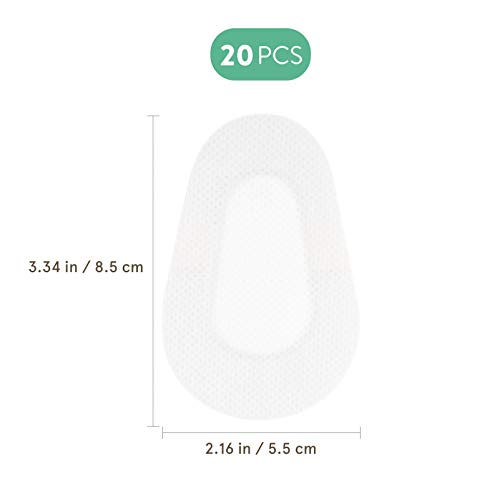 Lurrose 20 Piezas Almohadillas Oculares No Tejidas Estériles Parche Ocular Estéril Autoadhesivo Apósitos para Heridas Autoadhesivos para Adultos