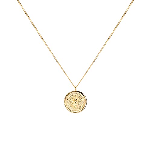 LUUK LIFESTYLE Collares de plata de ley 925 con colgante en diseño vintage, joyería de mujer, idea de regalo personal, materiales de calidad, estilo moderno, accesorio de moda, en plata y oro