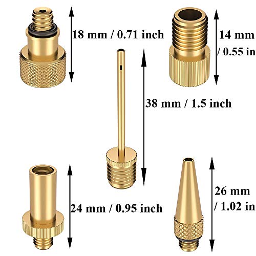 LWZko Adaptador de Bicicleta, 12 Piezas Adaptador Bombas de Bicicleta, Cobre Adaptador Válvula de Bicicleta para Bomba Bicicleta con Compresor, SV, AV, DV, Colchón de Aire, Bomba de Bola