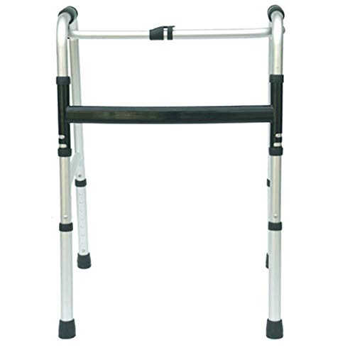 LXDDJZXQ Caminador, ligero plegable ajustable caminador de conducción médica, ancianos andador de gama alta, de aluminio discapacitado andador de cuatro patas bastón