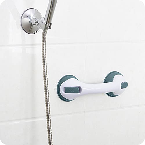 LZQ Taburete para ducha (altura regulable 36 – 51 cm, giratorio 360°, incluye 1 barra de asa, sin taladrar)
