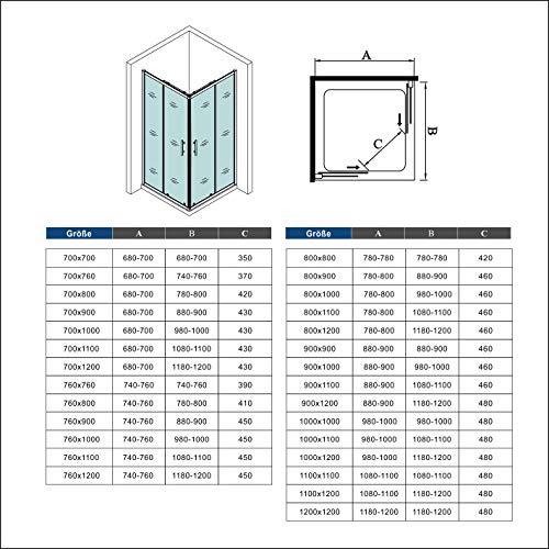Mampara de Ducha Angular cabina de ducha mampara de ducha cuadrada Puerta Corredera Cristal 5 MM perfilería gris mate 100x80x185cm