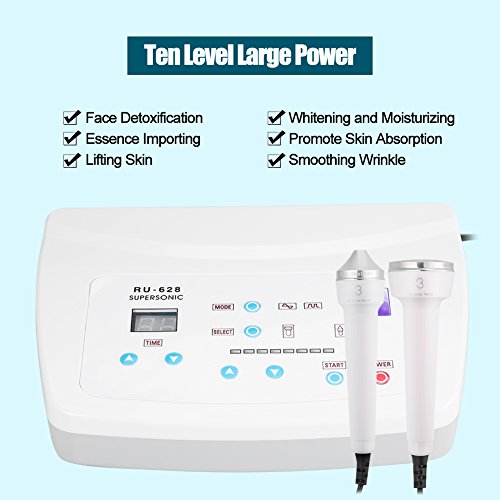 Maquina de Facial de Belleza de Ultrasonido, Equipo de Belleza de Rejuvenecimiento de Piel para Blanqueamiento y Cuidado de la piel y Anti-arrugas (EU)