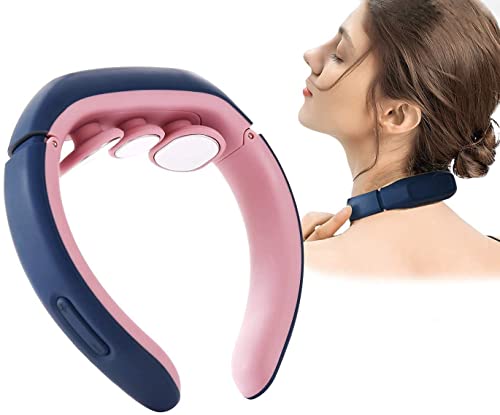 Masajeador Cervical, Masajeador Electromagnético, Masajeador de Cuello Inalámbrico Inteligente, Masajeador de Cuello Multifunción de con Función de Calefacción, Aliviar Rápidamente el Dolor Cervical