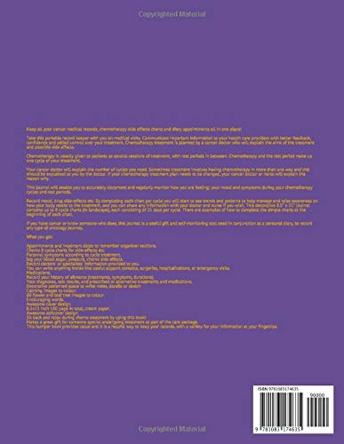 Medical Records Journal Organizer: Chemo Cycle Chart Tracker for Chemotherapy Treatment Side Effects (for Chemo Patients)