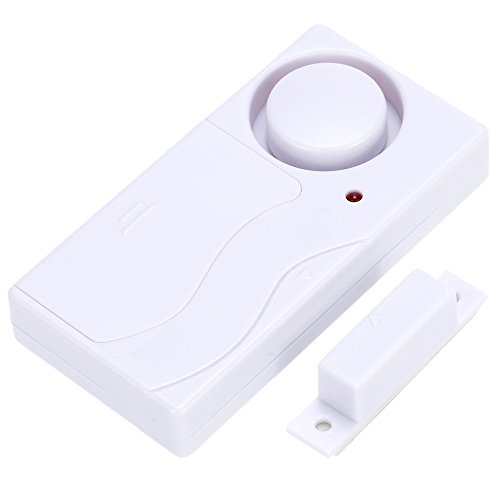 Mengshen Alarma de Puertas y Ventanas - Alarma Antirrobo Inalámbrica con Control Remoto, Fácil De Instalar, 108db (Incluye 2 Alarma y 1 Control Remoto)