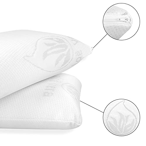 MERCURY TEXTIL - Almohada viscoelástica con Tejido de Aloe Vera, termoregulable adaptabilidad al Cuello de Alta recuperación. (Almohada Viaje)