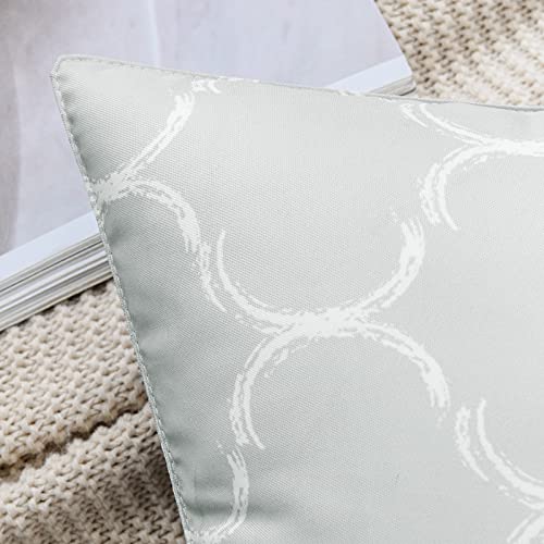 MIULEE Funda de Cojines Funda de Almohada Dibujo Geométrica Almohadas Decorativas Cómodas Impermeable Decoración para Sofá Silla Cama Dormitorio Oficina Exterior 2 Piezas 30x50 cm Gris Claro
