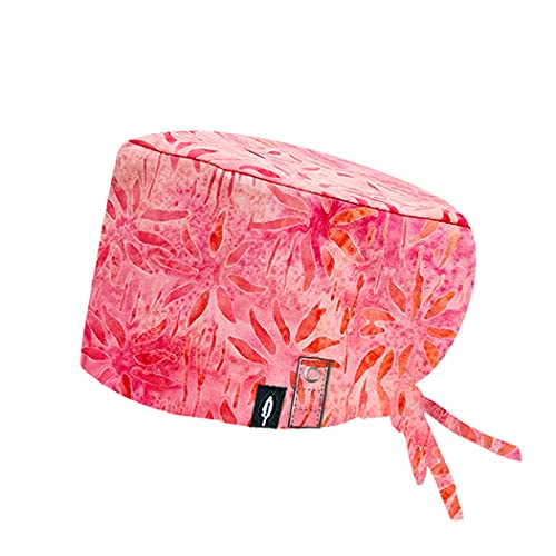 Modelo: BAMBOO STRAWBERRY CON SISTEMA CLICK - Pelo Largo -Gorro de Quirófano ROBIN HAT con sistema de sujeción con click - Ajustable- 100% algodón (Autoclave)
