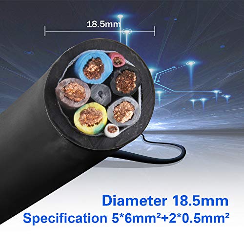 Morec 32A 22KW VE Cable de Carga para Coches eléctricos Trifásico de Carga para Estación del Cargador EV Tipo 2 a Tipo 2, IEC 62196-2 5M