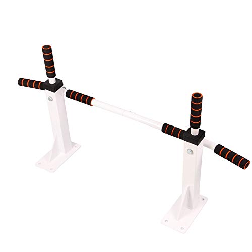 MorNon Montado Pared Pull Up Bar Bracket Hierro Gimnasio Casa Estación de Aptitud Inmersión Barra Dominadas para Montar Pared Blanco