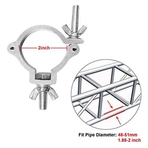 mountain_ark 8 abrazaderas para iluminación de DJ, para travesaños de 48-51 mm, aleación de aluminio resistente, capacidad de carga de 100 kg