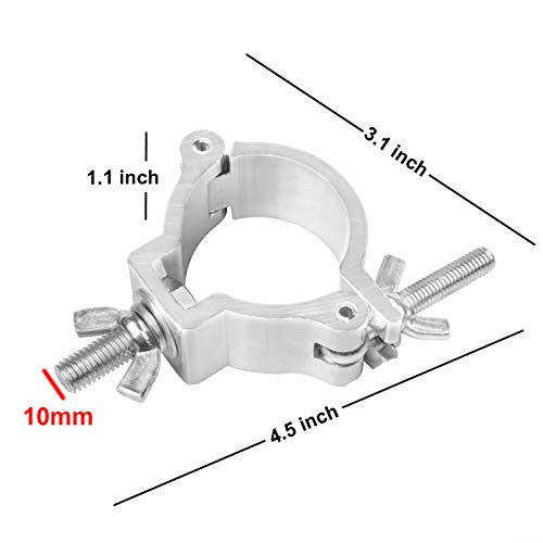 mountain_ark 8 abrazaderas para iluminación de DJ, para travesaños de 48-51 mm, aleación de aluminio resistente, capacidad de carga de 100 kg