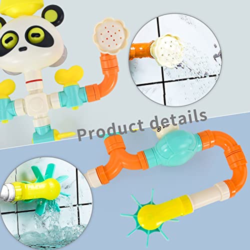 Mr.LQ Juguete De Baño, Lindos Juguetes Divertidos para La Hora del Baño con Ventosas para Bañera Juguete De Pared De Baño con Estación De Cascada De Accesorios para Niños