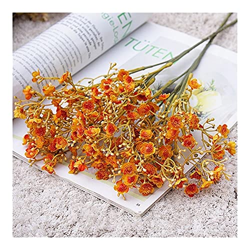 MTREW Flor Artificial Otoño babysbreath burs Flores arreglo Fake Plantas Flores Artificiales Bricolaje Corona de decoración de Boda (Color : C)