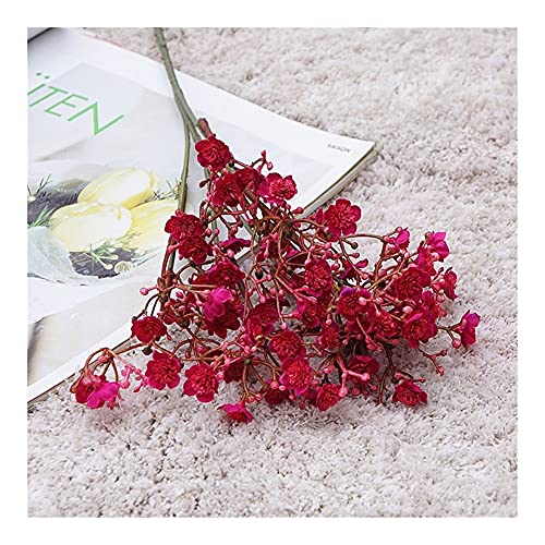 MTREW Flor Artificial Otoño babysbreath burs Flores arreglo Fake Plantas Flores Artificiales Bricolaje Corona de decoración de Boda (Color : C)