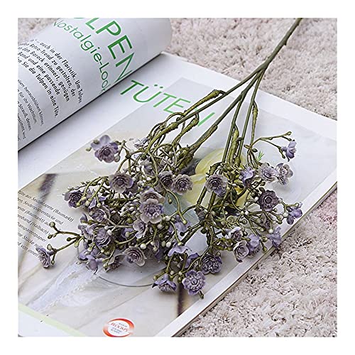MTREW Flor Artificial Otoño babysbreath burs Flores arreglo Fake Plantas Flores Artificiales Bricolaje Corona de decoración de Boda (Color : C)