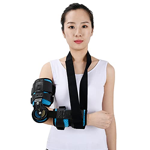 MTYQE Coderas, Coderas para tendinitis, ortesis, Rango de Movimiento Ajustable, Talla única, Unisex, Apoyo para la recuperación de Lesiones después de la operación,Left