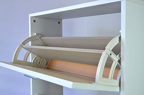MUEBLECASA - Zapatero KIT 2 cajoneras con doble fila, hasta 12 pares, madera, Alto 83cm x Ancho 60cm x Fondo 24cm, Blanco
